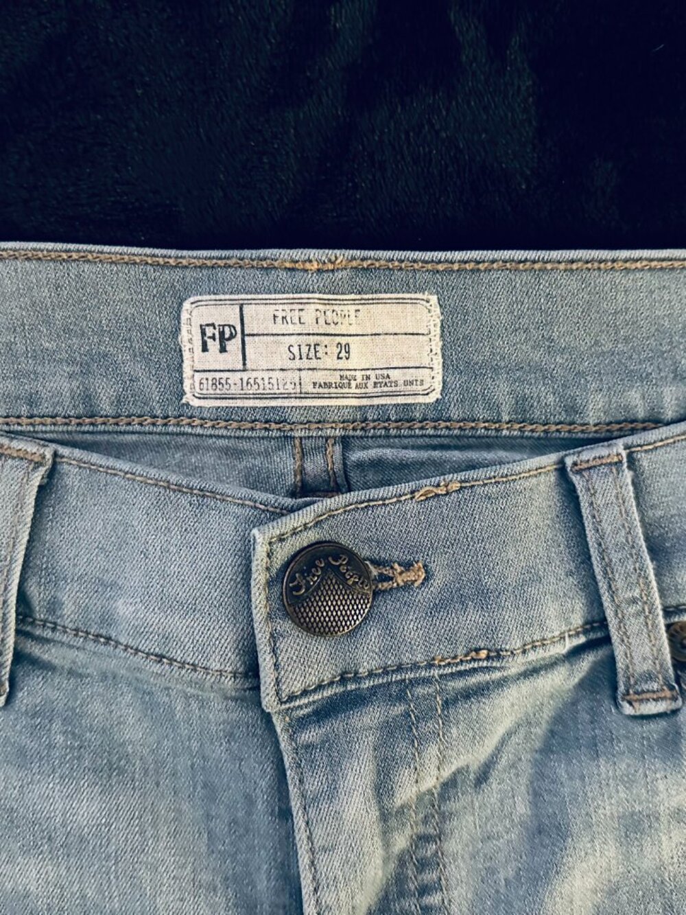 Free People We The Free, Penny Pull-On Flare Jeans Light Wash - Picture 4 of 4
